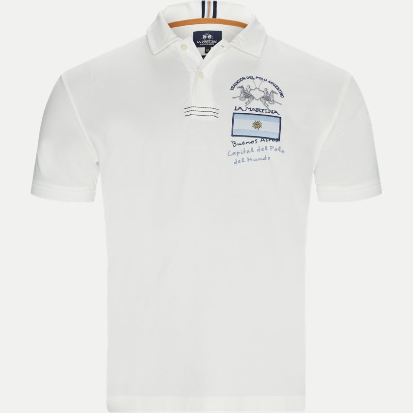 La Martina T-shirts OMP331 FW19 OFF WHITE